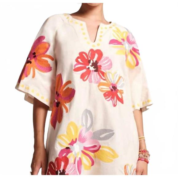 FRANCES VALENTINE Dresses & Skirts - NEW FRANCES VALENTINE charming caftan mini in sun floral